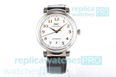 Swiss Grade Clone IWC Da Vinci Watch SS White Dial 40mm